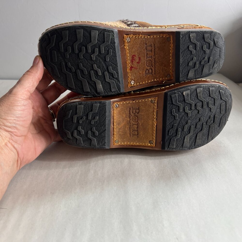 Born Bailie Woven Wool Aztec Leather Clogs Size‎ 6.5 Southwest - Picture 8 of 10